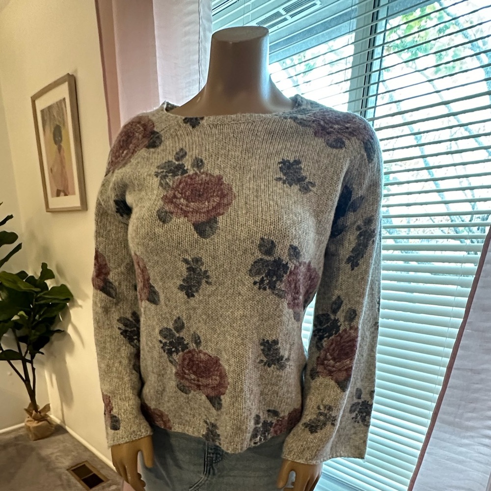 Lucky Brand Women's Floral Pullover Sweater
